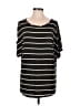 Colette Stripes Black Short Sleeve T-Shirt Size M - photo 1