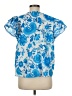 Flying Tomato 100% Polyester Blue Short Sleeve Blouse Size M - photo 2