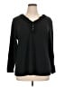 Fashion Bug Black Long Sleeve Blouse Size 1X - photo 1