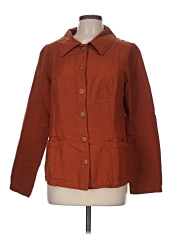 Flax 3/4 Sleeve Button-Down Shirt (view 1)