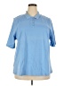 Appleseeds 100% Cotton Blue Short Sleeve Blouse Size 3X - photo 1