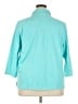 Appleseeds Teal 3/4 Sleeve Button-Down Shirt Size 3X - photo 2