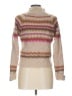 No Comment 100% Acrylic Stripes Tan Turtleneck Sweater Size L - photo 2