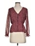 Madewell 100% Polyester Burgundy Long Sleeve Blouse Size XXS (estimated) - photo 1