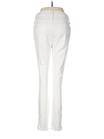 Madewell 10" High-Rise Skinny Jeans in Pure White: Step-Hem Edition (view 2)