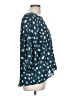 Papermoon 100% Polyester Polka Dots Teal 3/4 Sleeve Blouse Size L - photo 4