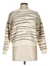 Lush Stripes Animal Print Ivory Pullover Sweater Size L - photo 1