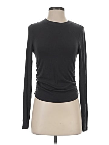 Madewell Brushed Jersey Ruched Long-Sleeve Tee (view 1)