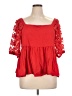 White Birch Red Short Sleeve Top Size 1X - photo 1
