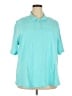 Appleseeds 100% Cotton Teal Short Sleeve Blouse Size 3X - photo 1