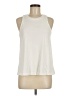 Double Zero 100% Cotton Ivory Sleeveless T-Shirt Size M - photo 1