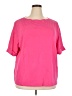 Appleseeds 100% Cotton Pink Short Sleeve Blouse Size 3X - photo 1