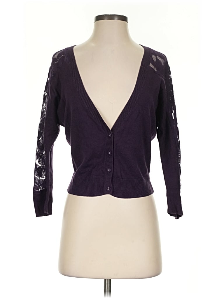Pre-owned American Eagle Outfitters Cardigan Sweater In Purple