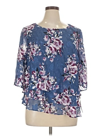 Alex Evenings 3/4 Sleeve Blouse (view 1)