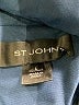 St. John 100% Polyester Blue Trenchcoat Size L - photo 6