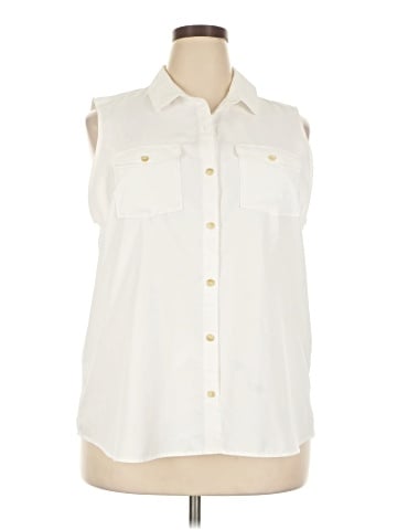 Eddie Bauer Sleeveless Button-Down Shirt (view 1)