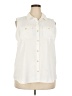 Eddie Bauer Ivory Sleeveless Button-Down Shirt Size XXL - photo 1