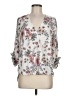 West Kei 100% Polyester Floral Ivory 3/4 Sleeve Blouse Size M - photo 1