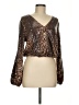 Lulumari Brown Long Sleeve Blouse Size M - photo 1