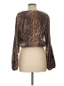 Lulumari Brown Long Sleeve Blouse Size M - photo 2
