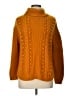 North Style 100% Acrylic Orange Turtleneck Sweater Size L - photo 1