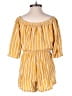 Love 100% Rayon Stripes Yellow Romper Size S - photo 2