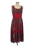 Perceptions Chevron-herringbone Red Cocktail Dress Size M - photo 1