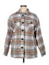Love Tree 100% Polyester Plaid Gray Coat Size XL - photo 1