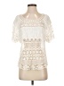 Deletta Ivory Short Sleeve Blouse Size S - photo 1