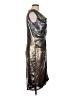 Tadashi Shoji 100% Polyester Metallic Silver Cocktail Dress Size 12 - photo 4