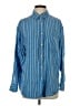 Aerie 100% Cotton Stripes Blue Long Sleeve Button-Down Shirt Size S - photo 1