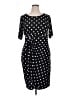 Connected Apparel Polka Dots Black Casual Dress Size 16 - photo 1