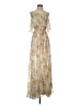 AaKaa 100% Polyester Gold Casual Dress Size S - photo 1