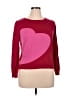 Mossimo Supply Co. 100% Cotton Hearts Burgundy Pullover Sweater Size XL - photo 1