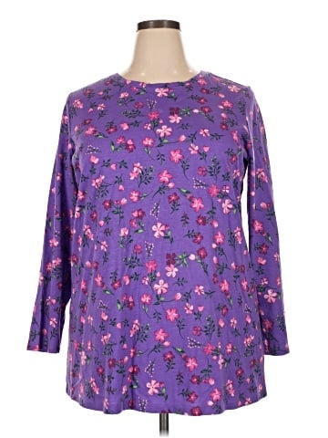 Woman Within 3/4 Sleeve T-Shirt (view 1)