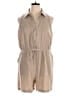 Emma & Michele 100% Polyester Metallic Tan Romper Size XL - photo 1