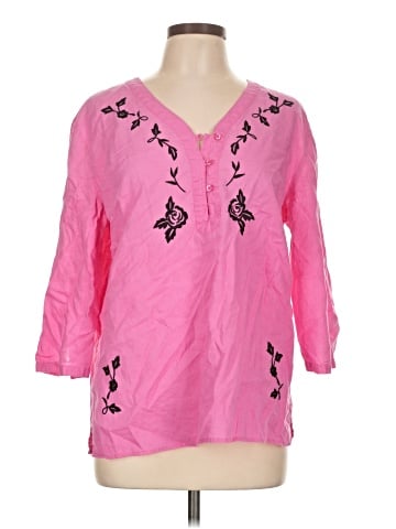 David N 3/4 Sleeve Blouse (view 1)