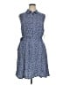 Amazon Essentials 100% Viscose Polka Dots Blue Casual Dress Size XL - photo 1