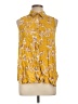 Rose + Olive Yellow Sleeveless Blouse Size L - photo 1