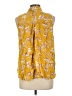 Rose + Olive Yellow Sleeveless Blouse Size L - photo 2