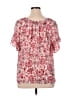 W5 100% Polyester Pink Short Sleeve Blouse Size XL - photo 2
