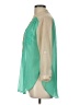 A. Byer 100% Polyester Color Block Green 3/4 Sleeve Blouse Size L - photo 5