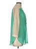 A. Byer 100% Polyester Color Block Green 3/4 Sleeve Blouse Size L - photo 4