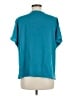 Trina Turk 100% Polyester Teal Short Sleeve Blouse Size Med - Lg - photo 2