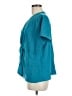 Trina Turk 100% Polyester Teal Short Sleeve Blouse Size Med - Lg - photo 5
