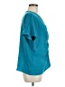Trina Turk 100% Polyester Teal Short Sleeve Blouse Size Med - Lg - photo 4