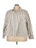 Old Navy 100% Cotton Stripes Ivory 3/4 Sleeve Button-Down Shirt Size 4X - photo 1