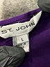 St. John Purple Sleeveless Silk Top Size L - photo 7