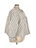 Old Navy 100% Cotton Stripes Ivory 3/4 Sleeve Button-Down Shirt Size 4X - photo 4