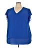 MICHAEL Michael Kors Blue Short Sleeve Blouse Size 3X - photo 1